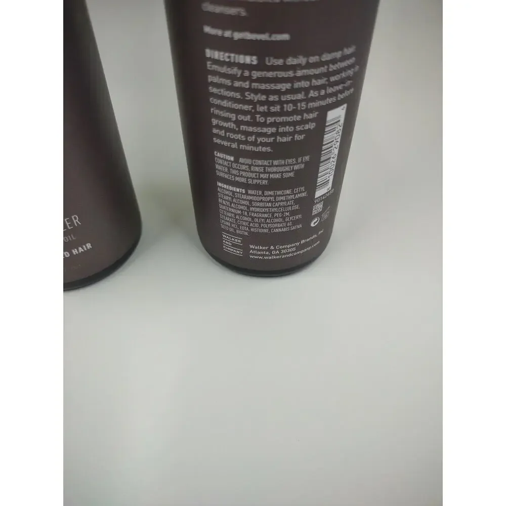 Bevel Hair 7 oz Conditioning Leave In Styler With Hemp Seed Oil NEW pack of 2